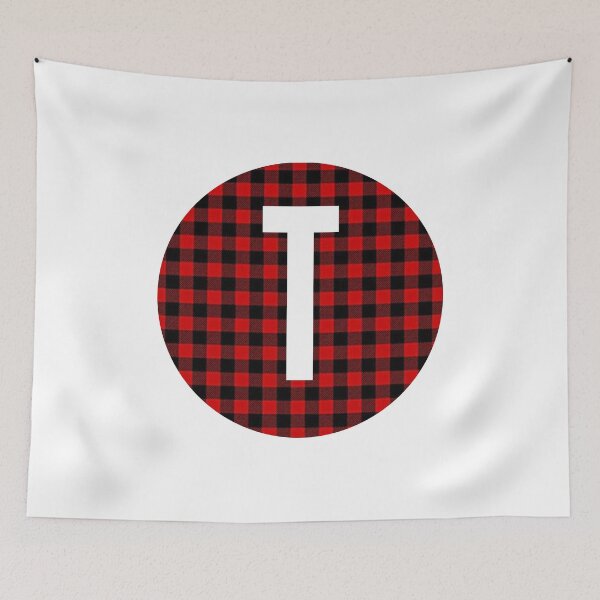 Item preview, Monogram letter T flannel design designed and sold by JustSeasons.