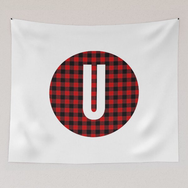 Item preview, Monogram letter U flannel design designed and sold by JustSeasons.