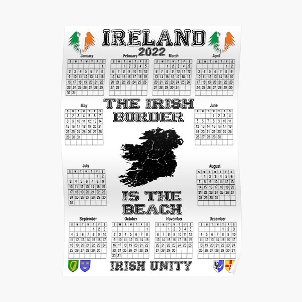 Irish Calendar 2022 - Ireland Border Poster