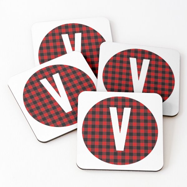 Item preview, Monogram letter V flannel design designed and sold by JustSeasons.