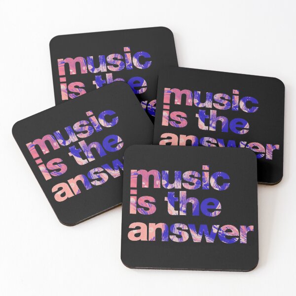 Item preview, "Music is the answer" statement print designed and sold by TrueType.