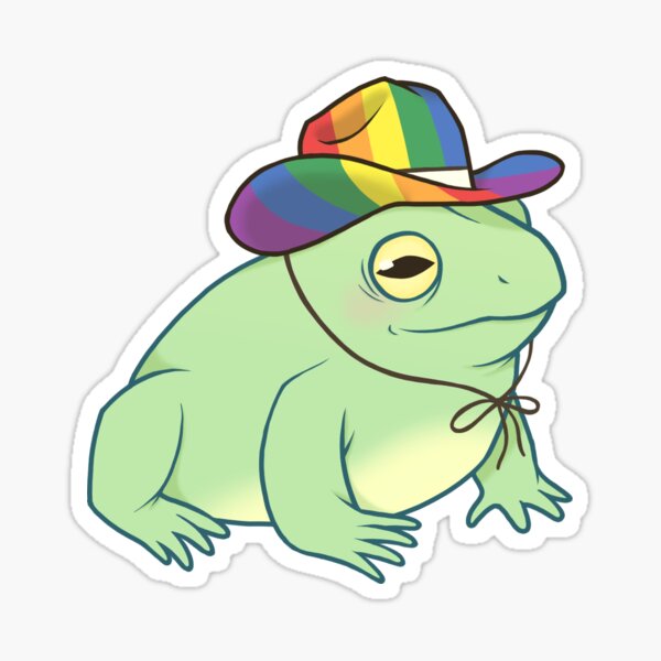 Gay Pride Cowboy Frog Sticker