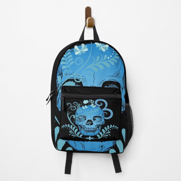 Item preview, Blue Floral Decorative Skull designed and sold by Branka.