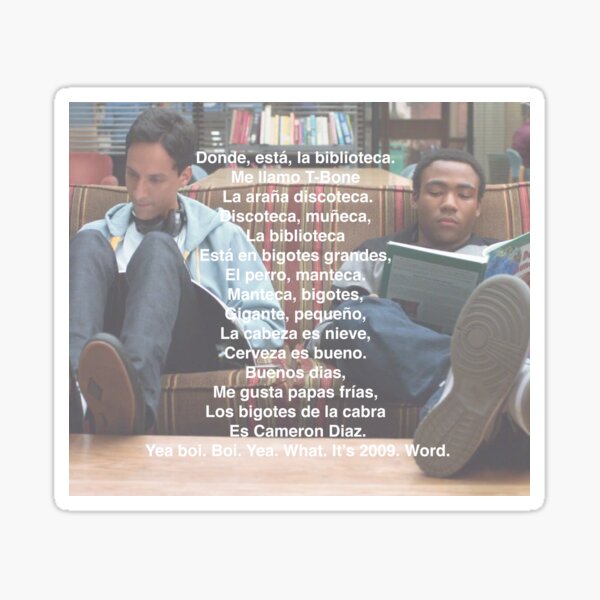 Spanish 101 Rap- Community Sticker