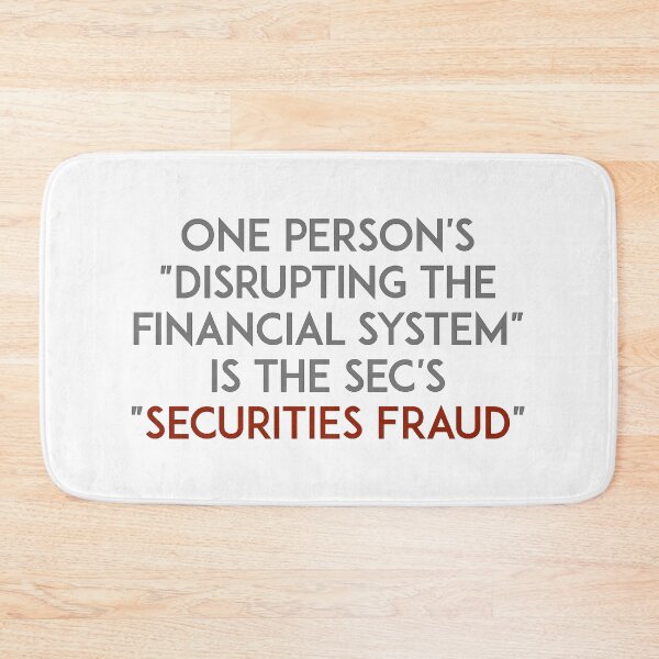 Item preview, One person's disrupting the financial system is the SEC's securities fraud designed and sold by unixorn.