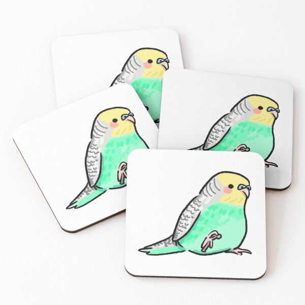 Item preview,  Kawaii blue and yellow budgie walking designed and sold by GLwithUs.