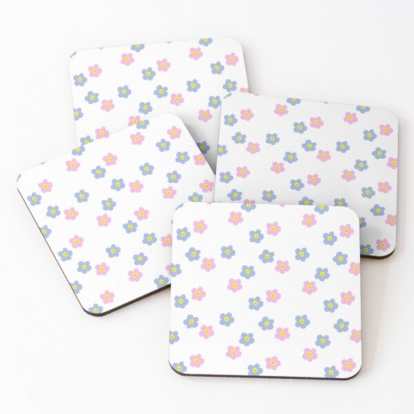 Item preview, Sweet simple forgetmenots - pink and blue designed and sold by LittleBettyMakes.