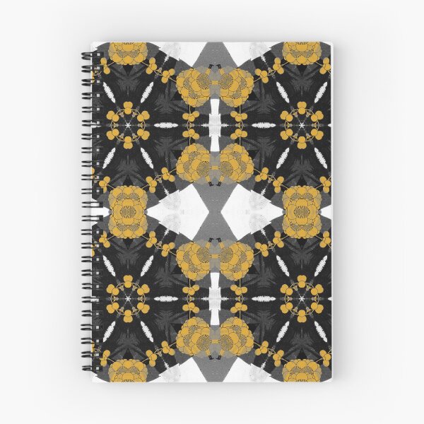 Item preview,  Japanesque Floral Mustard Yellow Black White Hexagon  Artist Jenny Meehan designed and sold by Jenny Meehan Art Prints and Patterns  .