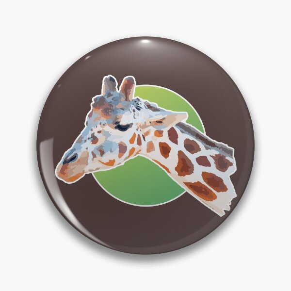 Item preview, Amazing Animals: Cute Giraffe Face on Green Circle designed and sold by GraffitiSoup.