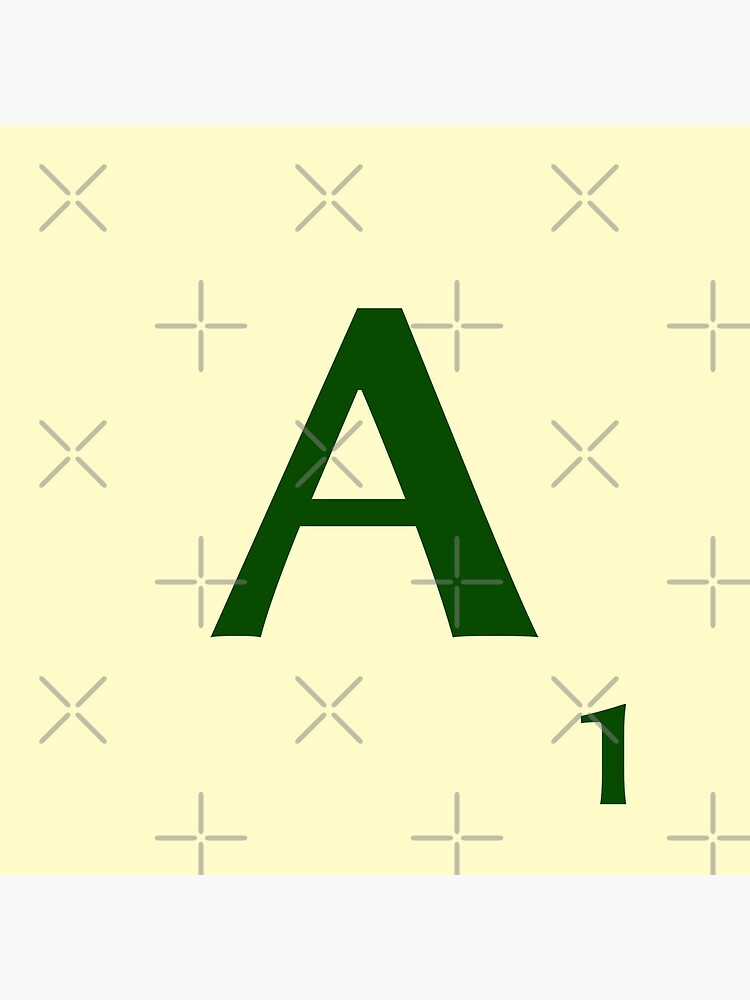 Imagen 5 de 5, Posavasos (lote de 4) con la obra Ficha de Scrabble de la A de 1 punto, diseñada y vendida por fgrdisseny.