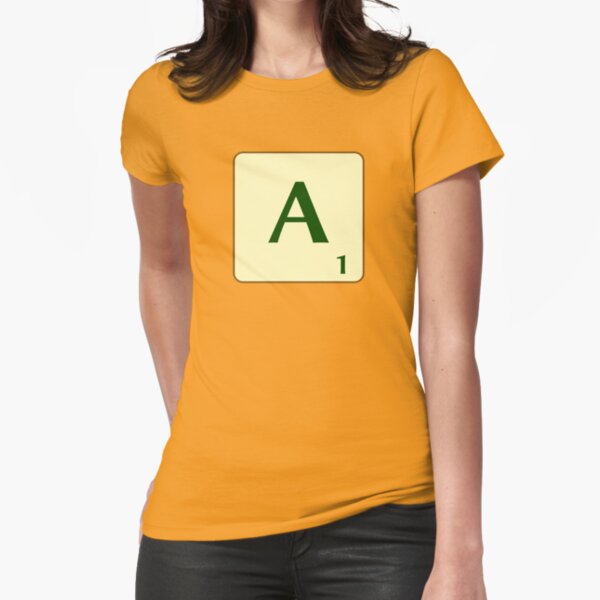 Ficha de Scrabble de la A de 1 punto Camiseta entallada