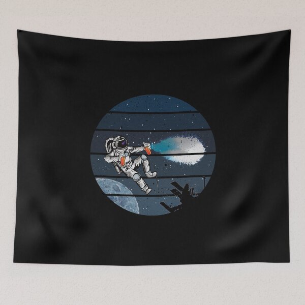 Item preview, Graffiti Astronaut opens a new dimension - retro design designed and sold by brunsch-print.