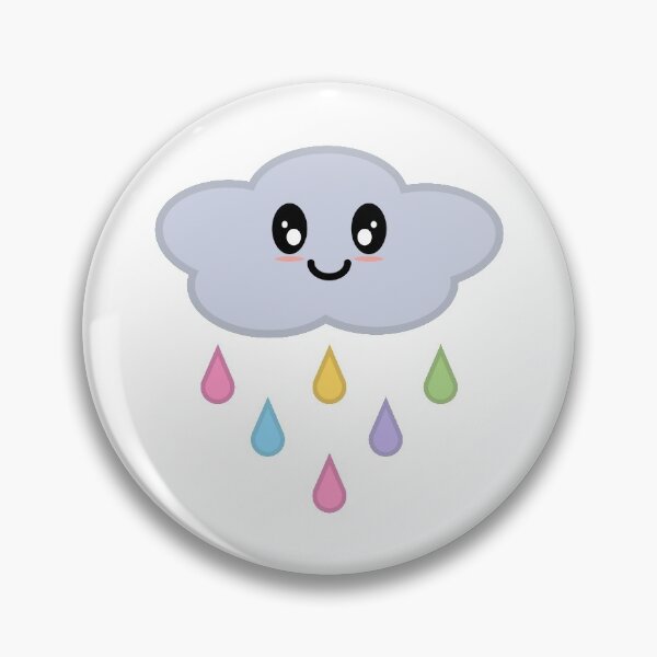 Item preview, Kawaii Cute Rainbow Raindrop Rain Cloud designed and sold by Kelly Leung.