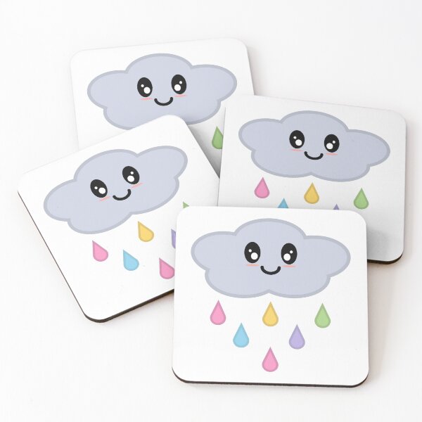 Item preview, Kawaii Cute Rainbow Raindrop Rain Cloud designed and sold by Kelly Leung.