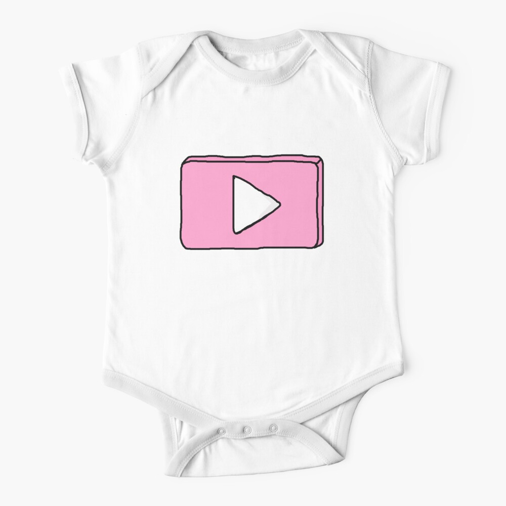 Pink Youtube Logo Baby One Piece By Poppetini Redbubble