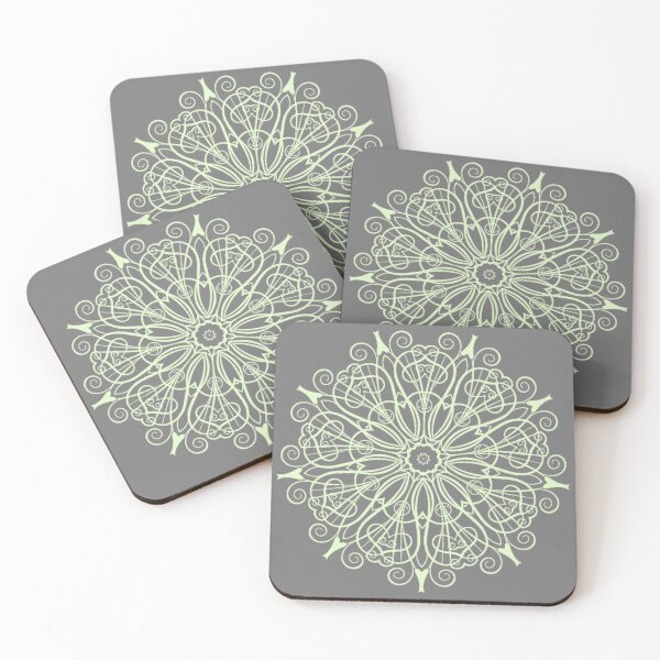 Item preview, Green lace doily on gray designed and sold by Ninaeva.