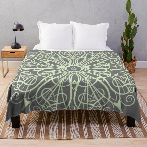 Item preview, Green lace doily on gray designed and sold by Ninaeva.