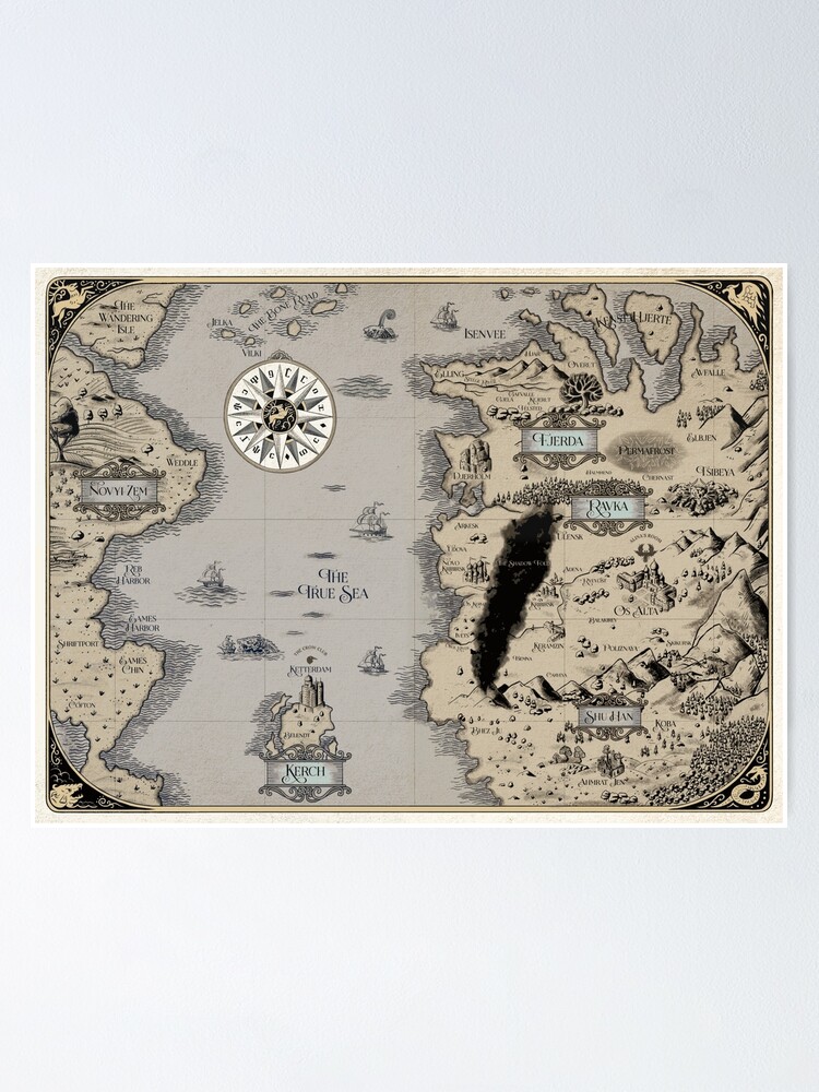 Thumbnail 1 of 3, Poster, Colorized Grishaverse Map (High Res) designed and sold by Clarkrd2.