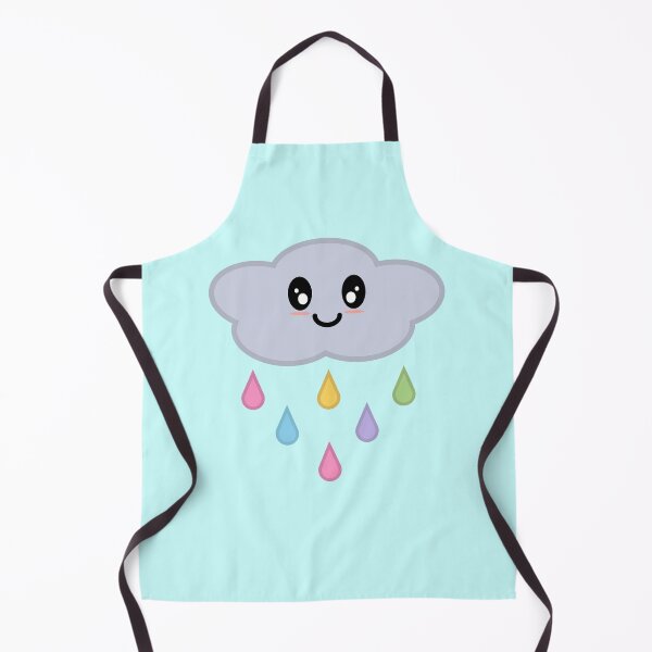 Item preview, Kawaii Cute Rainbow Raindrop Rain Cloud in Blue designed and sold by Kelly Leung.