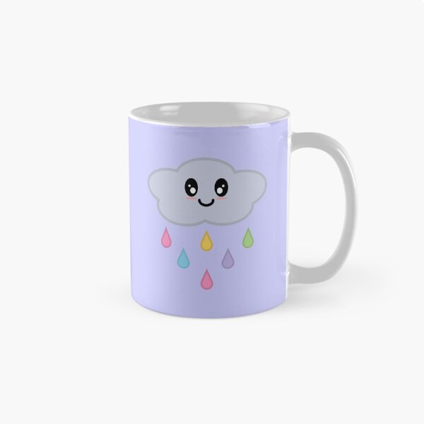 Item preview, Kawaii Cute Rainbow Raindrop Rain Cloud in Purple designed and sold by Kelly Leung.