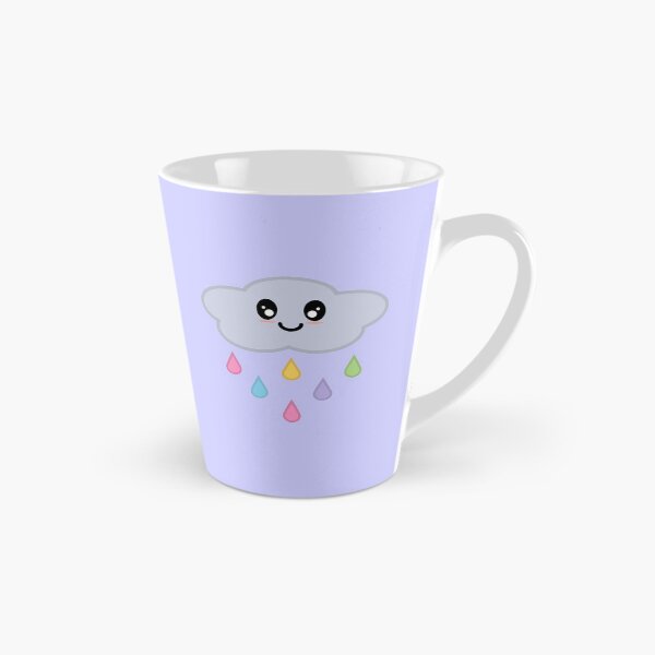 Item preview, Kawaii Cute Rainbow Raindrop Rain Cloud in Purple designed and sold by Kelly Leung.