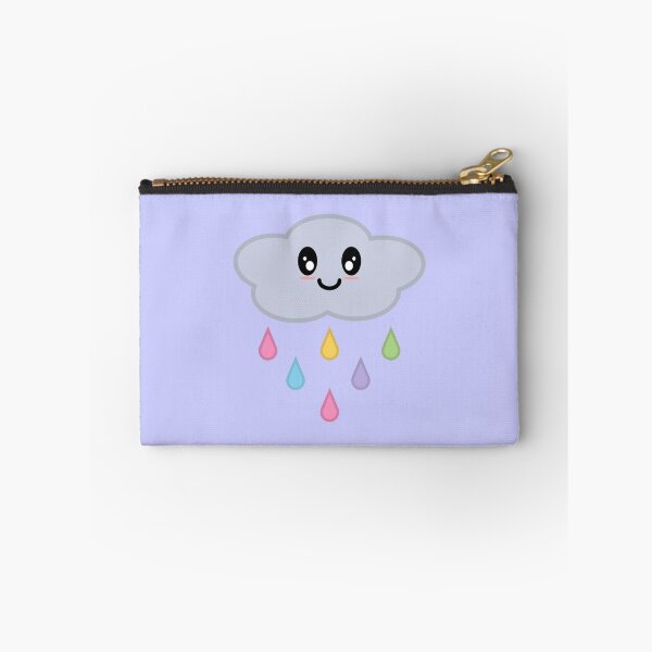 Item preview, Kawaii Cute Rainbow Raindrop Rain Cloud in Purple designed and sold by Kelly Leung.