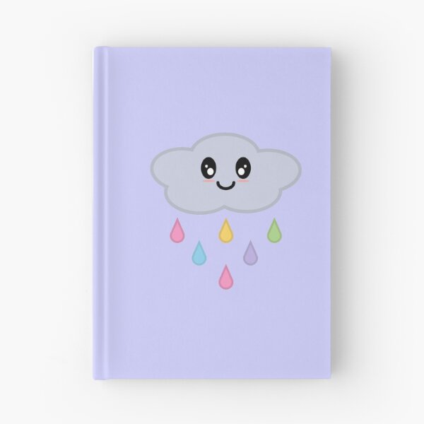 Item preview, Kawaii Cute Rainbow Raindrop Rain Cloud in Purple designed and sold by Kelly Leung.