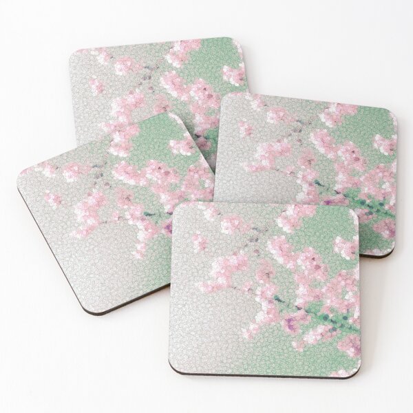 Item preview, Abstract Japanese Floral Art on Jade designed and sold by ViewerEqualsPhoton.