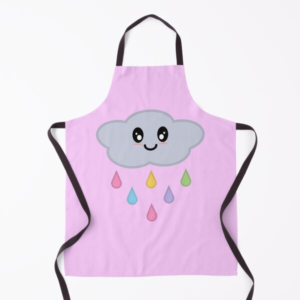 Item preview, Kawaii Cute Rainbow Raindrop Rain Cloud in Pink designed and sold by Kelly Leung.