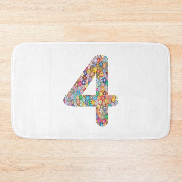 Item preview, Number 4 Colorful Flowers Funny Four Gift designed and sold by Shariss.