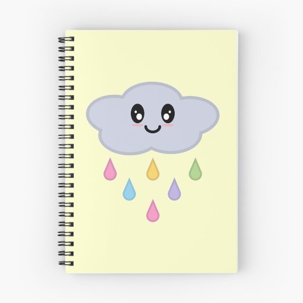 Item preview, Kawaii Cute Rainbow Raindrop Rain Cloud in Yellow designed and sold by Kelly Leung.