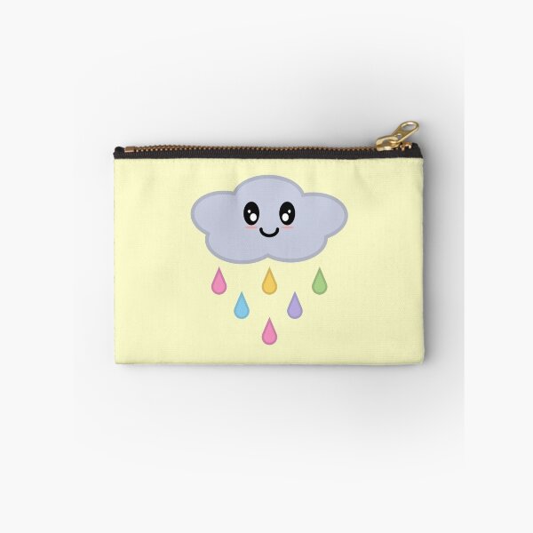 Item preview, Kawaii Cute Rainbow Raindrop Rain Cloud in Yellow designed and sold by Kelly Leung.