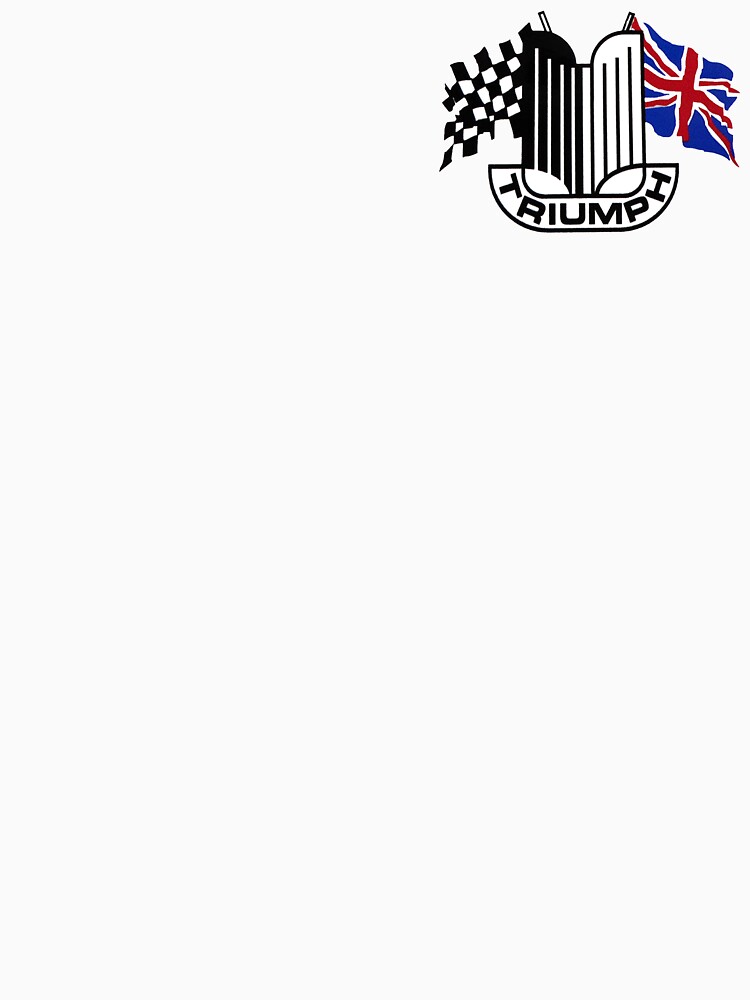 Triumph Shield with Checkered Racing and British Flag by JustBritish