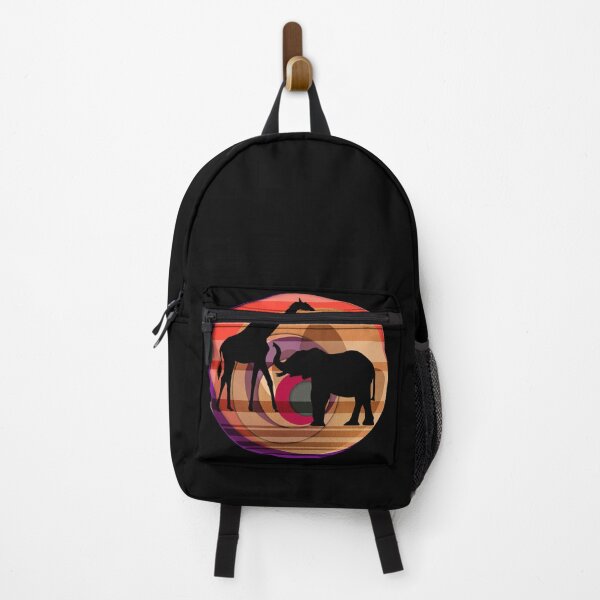 Item preview, Gold Abstract African Safari Sunset with Giraffe and Elephant Silhouettes - Caroline Laursen Original designed and sold by Caroline Laursen.