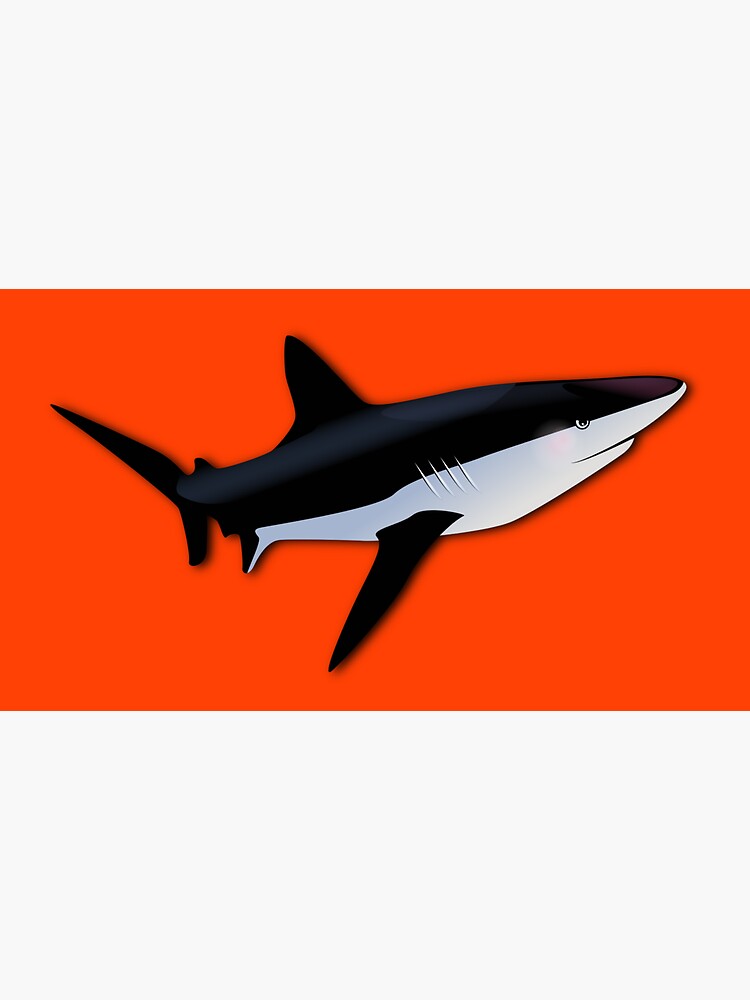 "Bright Fluorescent Shark Attack Orange Neon" Sticker for Sale by