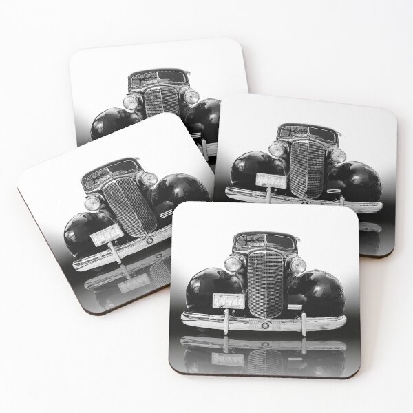 Item preview, 1940s classic car in black and white designed and sold by Farzad Designs.