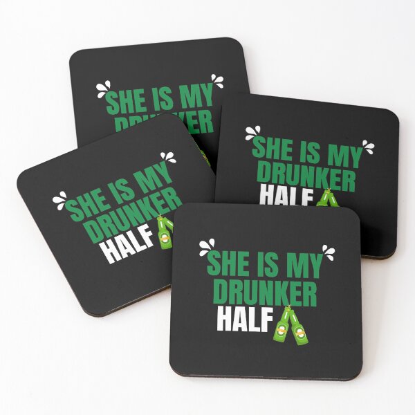 Item preview, She is my drunker Half - perfect gift for wife, girlfriend designed and sold by PeaceyArt.