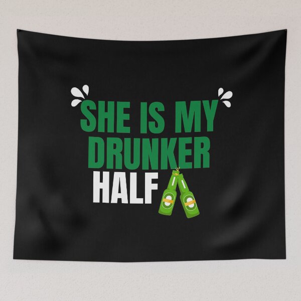 Item preview, She is my drunker Half - perfect gift for wife, girlfriend designed and sold by PeaceyArt.