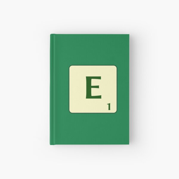 Ficha de Scrabble de la E de 1 punto Cuaderno de tapa dura