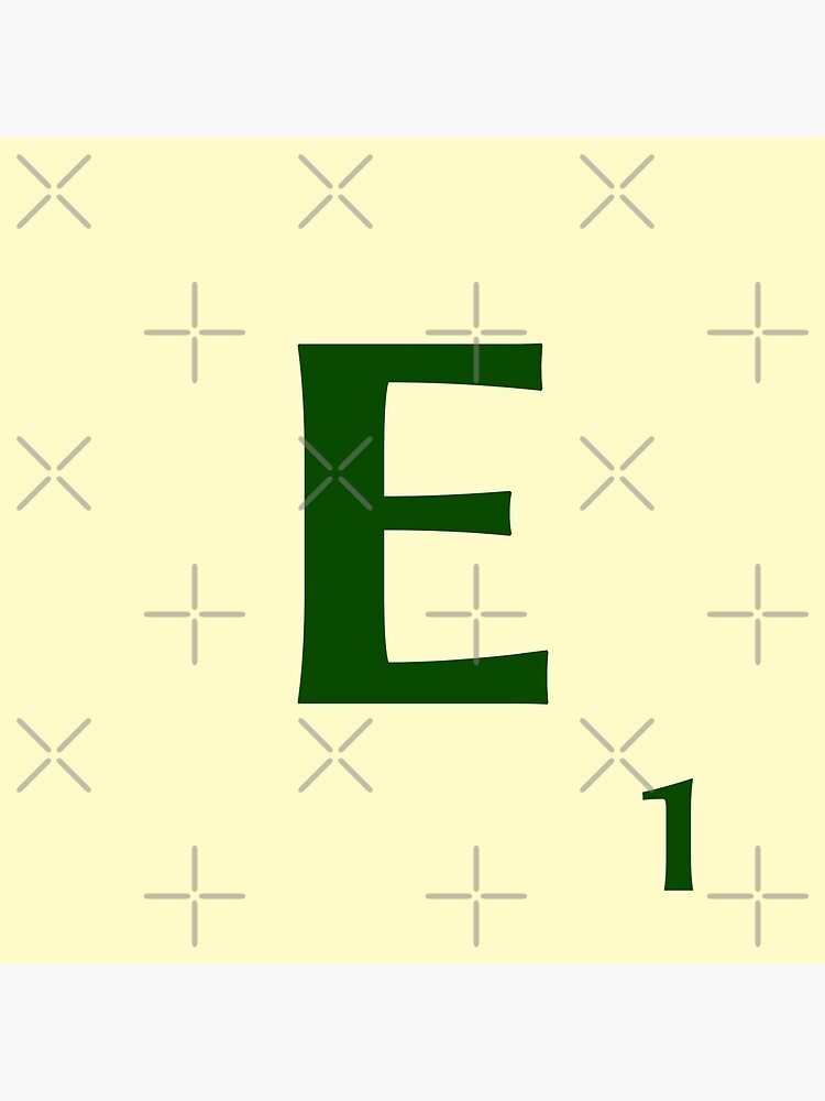 Imagen 4 de 4, Cojín con la obra Ficha de Scrabble de la E de 1 punto, diseñada y vendida por fgrdisseny.