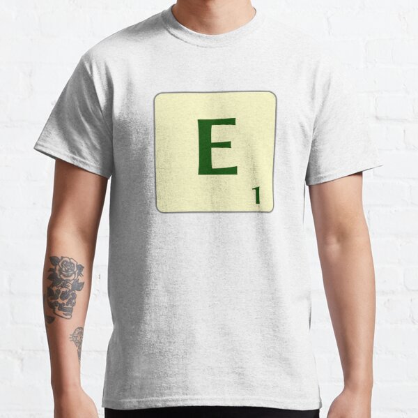Ficha de Scrabble de la E de 1 punto Camiseta clásica