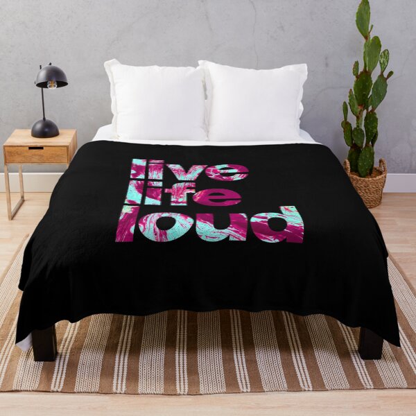 Item preview, "Live life loud" statement print designed and sold by TrueType.