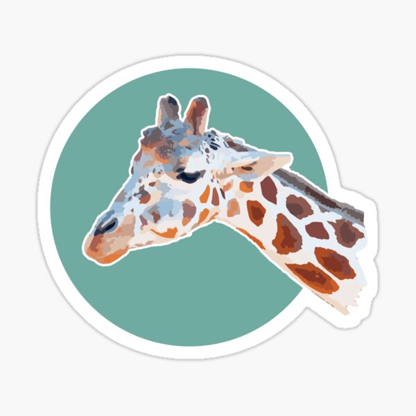 Amazing Animals: Cute Moody Giraffe Face Sticker