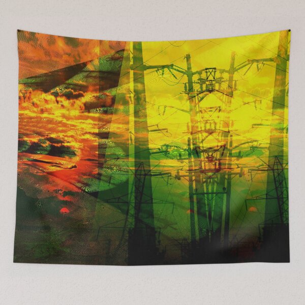 Aperçu de l'œuvre Transformer Sunset II (photographie industrielle abstraite) créée et vendue par Discordant Dreams Art.