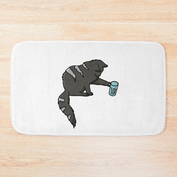 Item preview, Cat knocking glass off a table designed and sold by BessieMoo.