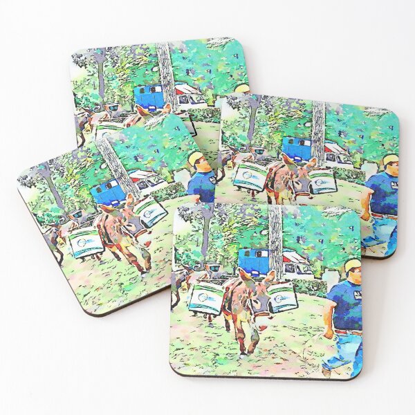Item preview, Man pulls a donkey for garbage collection in the park designed and sold by Giuseppe Cocco.