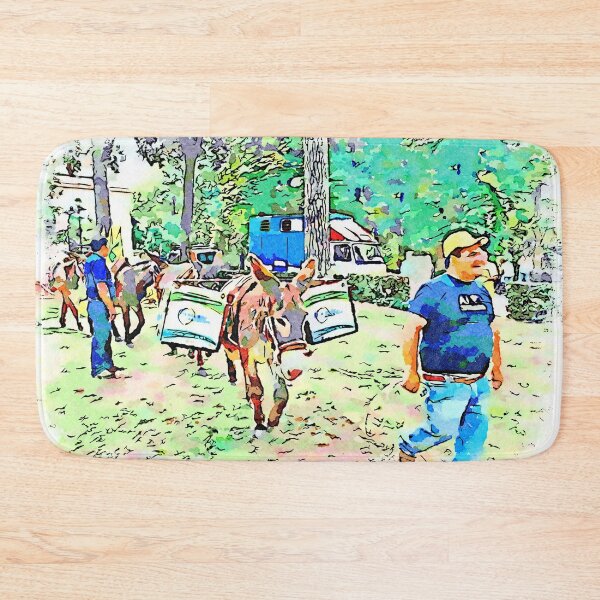 Item preview, Man pulls a donkey for garbage collection in the park designed and sold by Giuseppe Cocco.