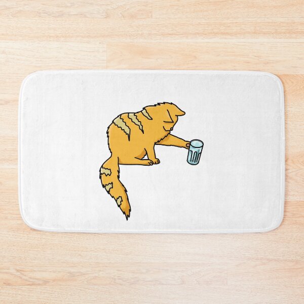 Item preview, Cat knocking glass off a table designed and sold by BessieMoo.