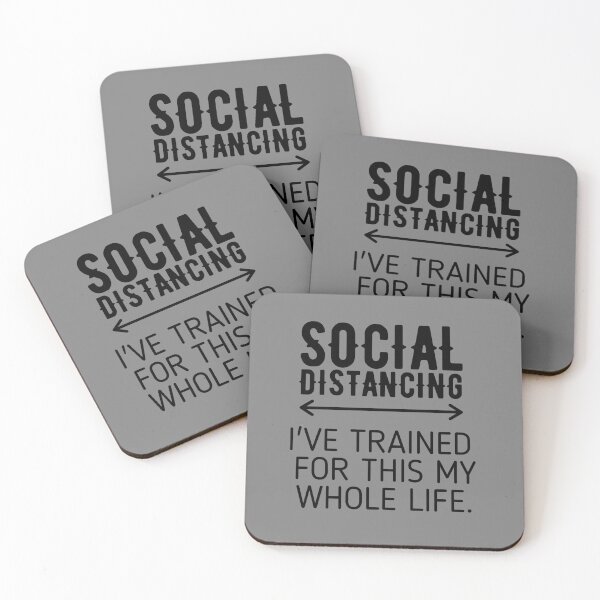 Item preview, Social distancing I've trained for this my whole life (black) designed and sold by hudaartlife.
