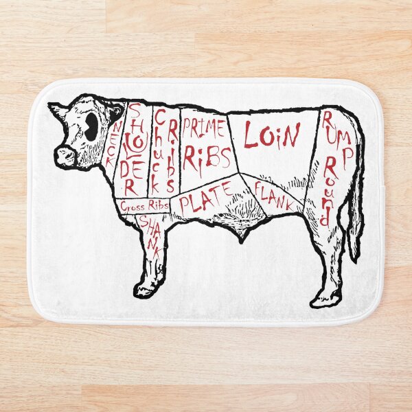 Item preview, Cow Beef Cut Butcher Chart designed and sold by pelagio.